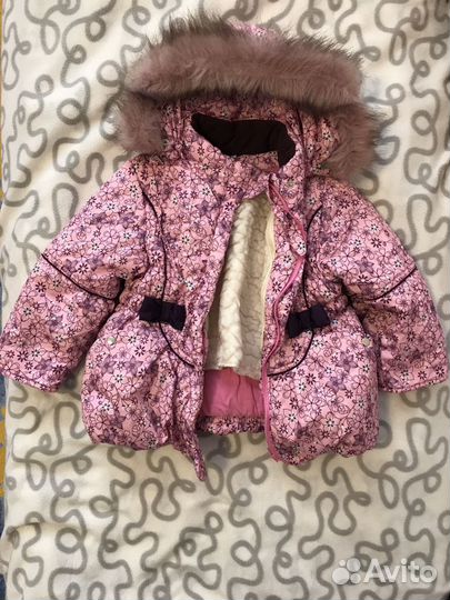 Детская зимняя куртка, штаны для девочки