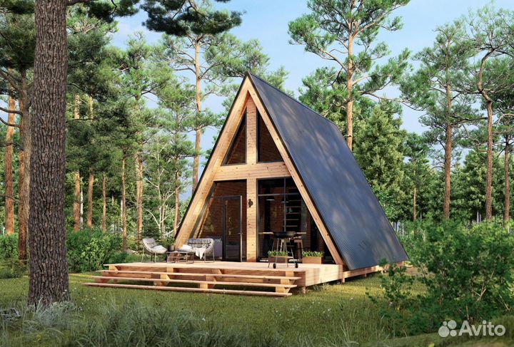 Модульные дома А фрейм Готовый дом под ключ