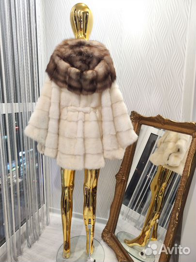 Шуба норковая куница 44-58