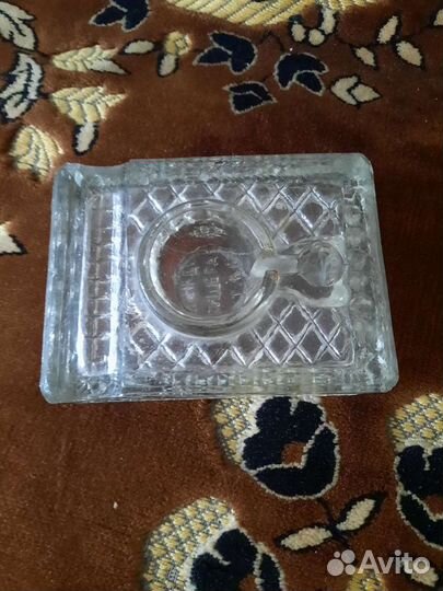 Чернильница старинная ажурное стекло