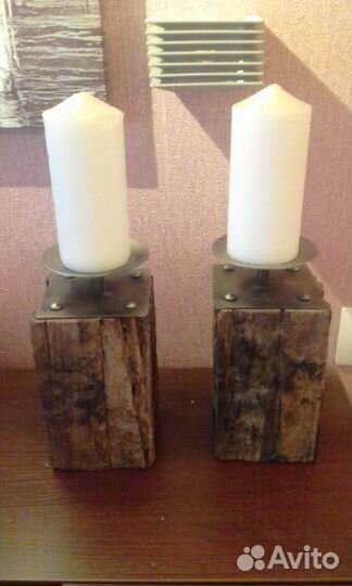 Подсвечники из дерева скандинавские