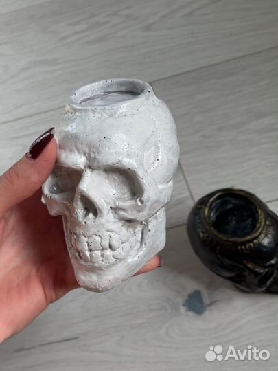 Череп подсвечник ручная работа