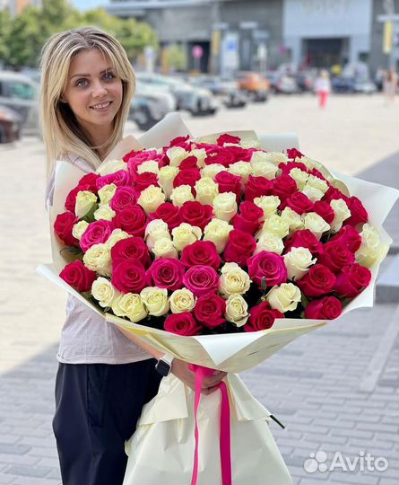 Розы букет 51 101 201