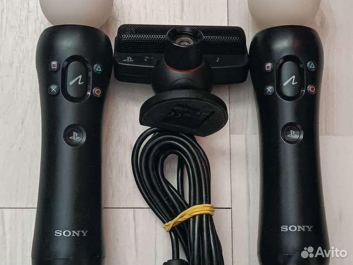 Move контроллеры PS3/PS4 (2 шт) +камера ps3