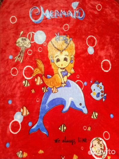 Плед детский новый велсофт 100*130