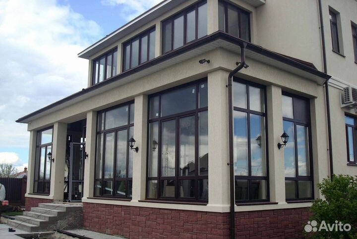 Остекление Коттеджа, Портал, Входные группы, Окна