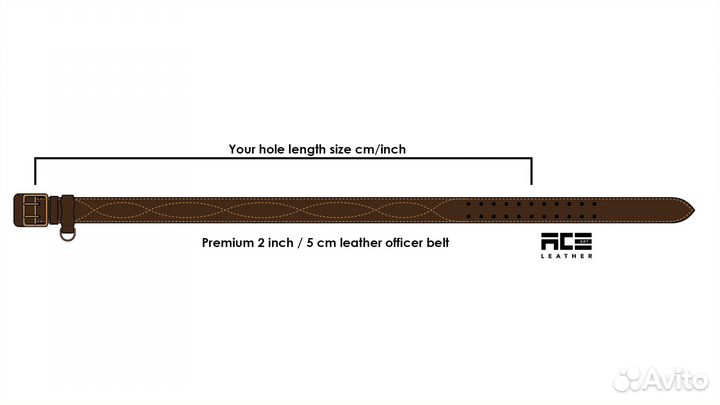 Премиум офицерский поясной ремень в ретро стиле