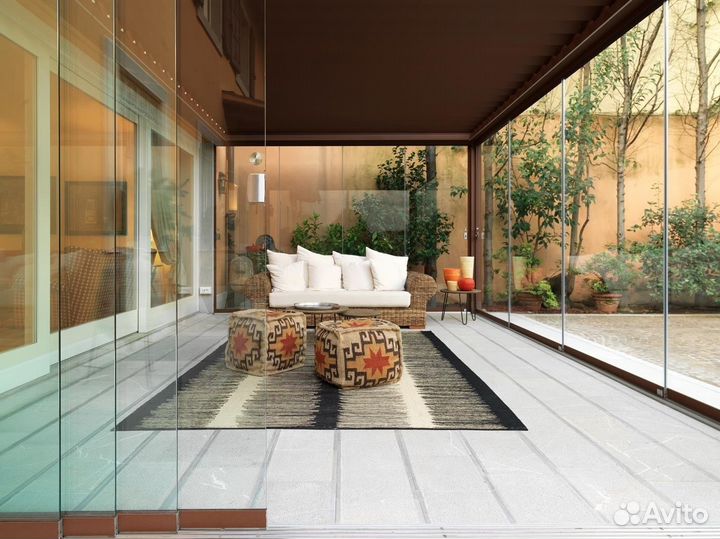 Панорамное остекление беседки, веранды