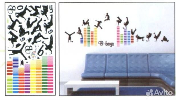 Наклейки для интерьера. Разные. Новые. Puma adidas