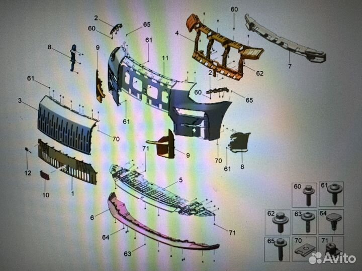 Накладка решетка переднего бампера Zeekr 009