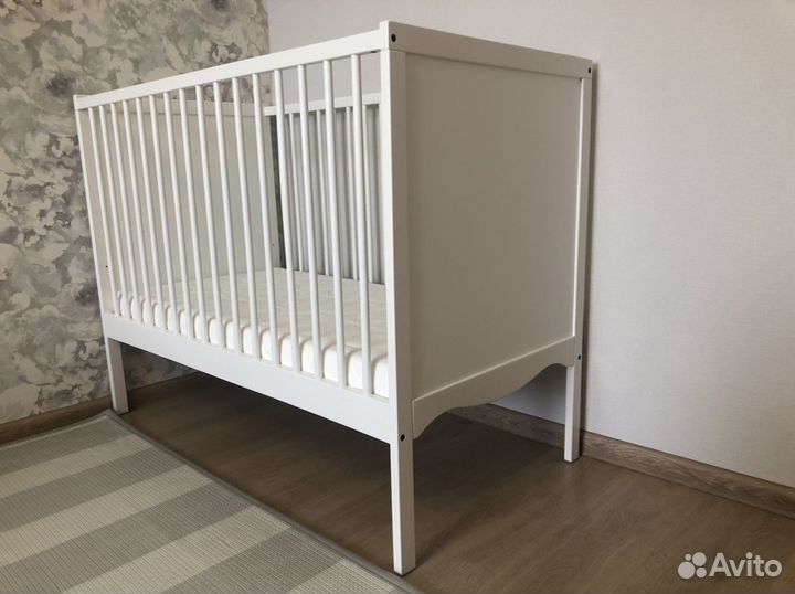 Детская кроватка ikea+матрас 60*120