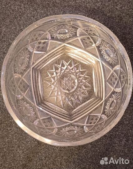 Хрустальная ваза СССР для фруктов