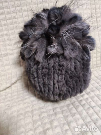 Шапка женская с натуральным мехом