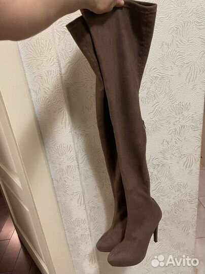 Ботфорты натуральная замша 38