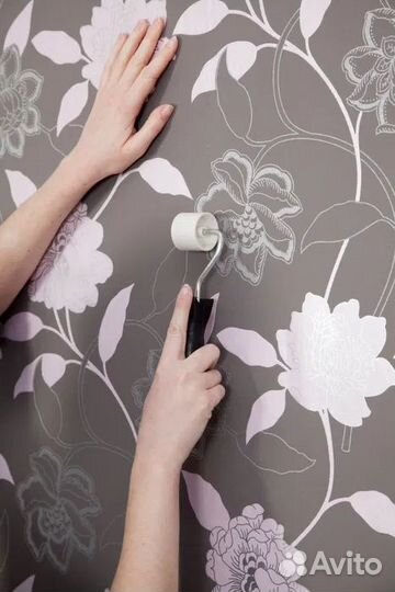 Шпаклевка и поклейка обоев ”