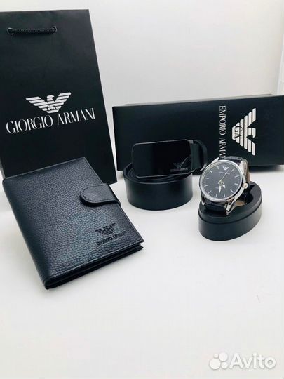 Часы, ремень, портмоне Giorgio Armani, Lacoste