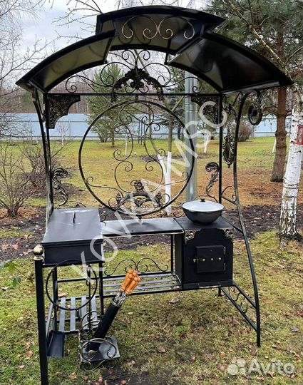 Мангал с крышей