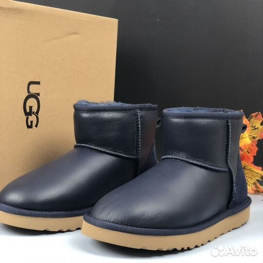 Ugg Mens Classic Mini Metallic Navy