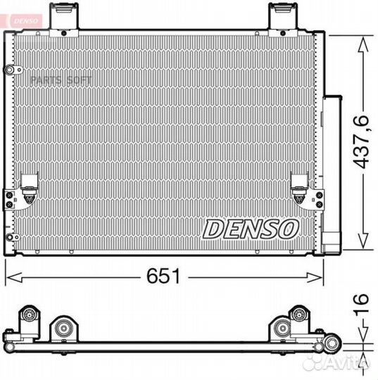 Радиатор кондиционера Toyota Hilux (04) 2.5TD/3.0T