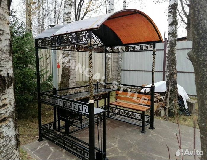 Мангал с крышей