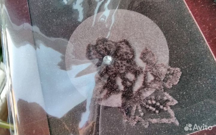 Колготки тёмно-коричневые с рисунком размер L