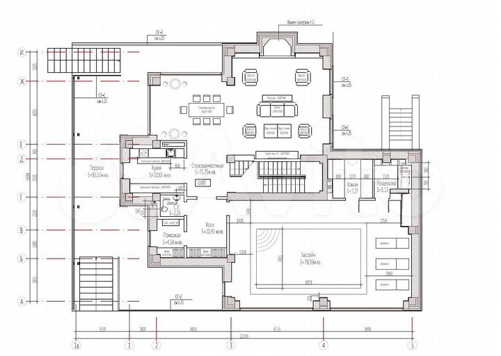 Коттедж 574 м² на участке 13 сот.
