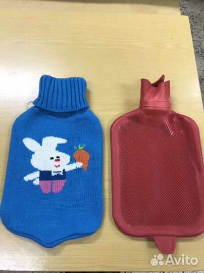 Грелка резиновая с чехлом