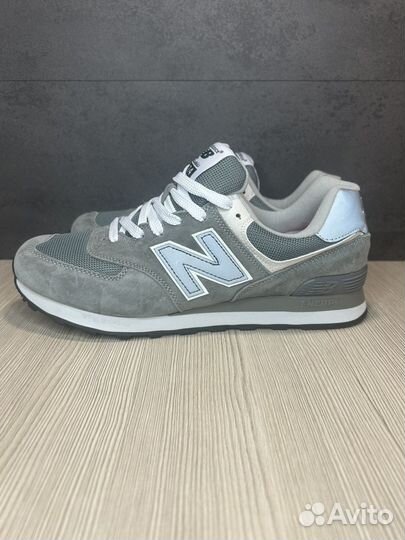 Кроссовки new balance 574 grey замш сетка 41-46