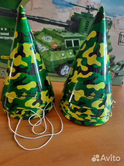 Гирлянда С Днём рождения в военном стиле камуфляж