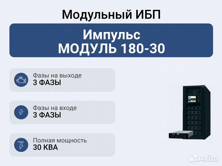 Модульный ибп Импульс модуль 180-30