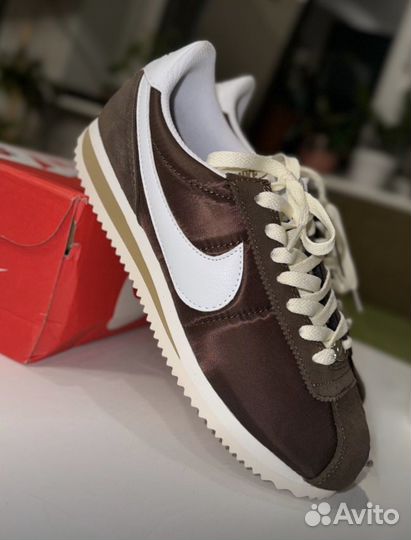 Кроссовки nike cortez женские коричневые