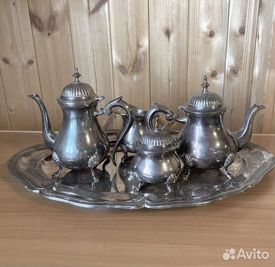 Сервиз антикварный серебрение Англия