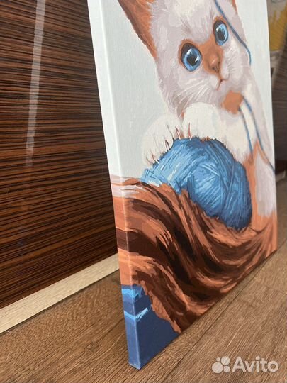 Картина по номерам котенок