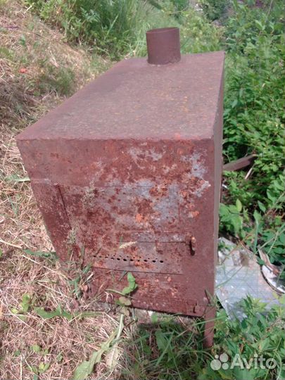 Буржуйка,водогрей бак, метал.труба, балон газ