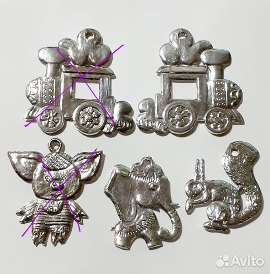 Елочные игрушки СССР из пластика