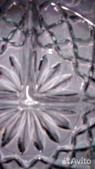 Хрустальная икорница новая