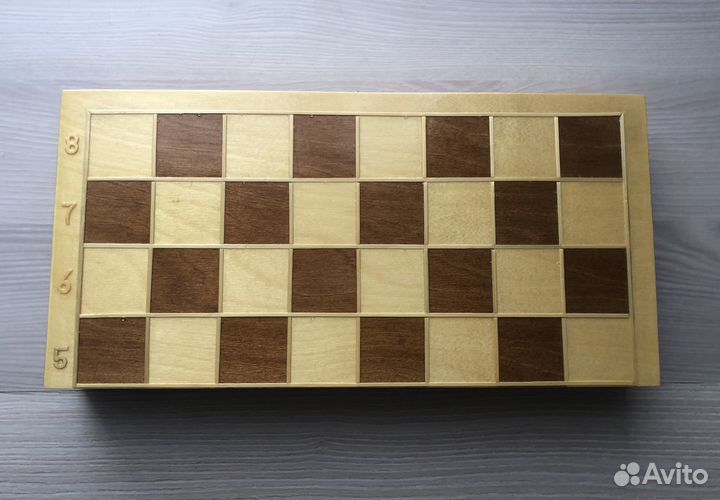 Шахматы обиходные, инкрустированные соломкой