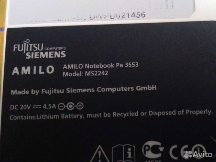 Ноутбук Fujitsu Siemens Amilo на запчасти