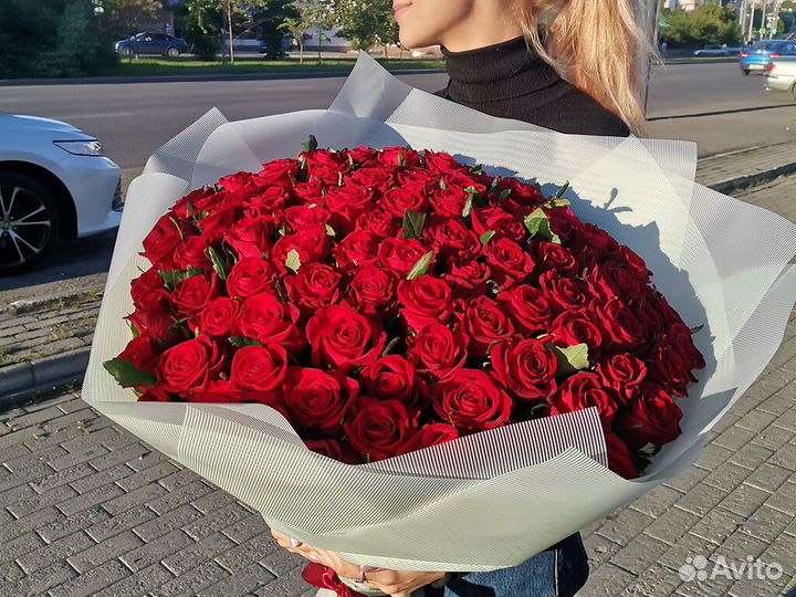 101 Роза Цветы Букеты 75 51 25 15 Розы Доставка