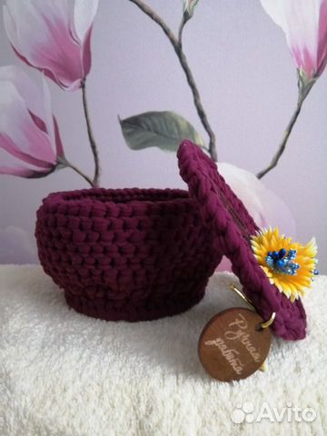 Шкатулка вязаная