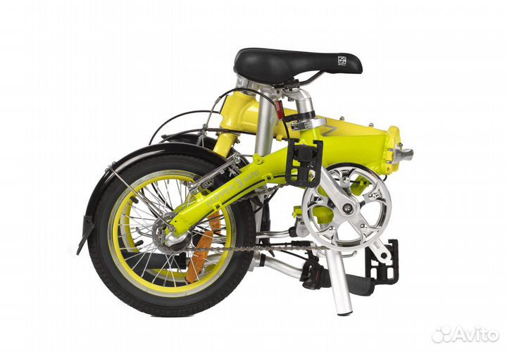 Cкладной велосипед Shulz Hopper Mini желто-зеленый