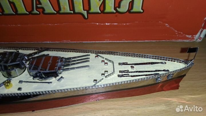 Модель корабля линкора Prince of Wales металл
