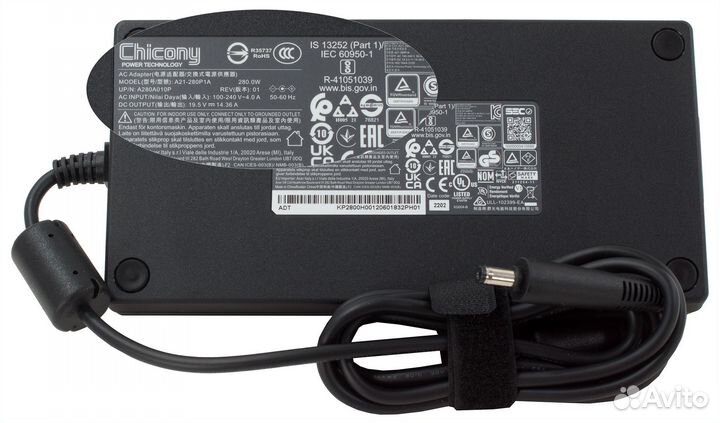 Блок питания для ноутбука Acer 19.5V 14.36A (5.5x1