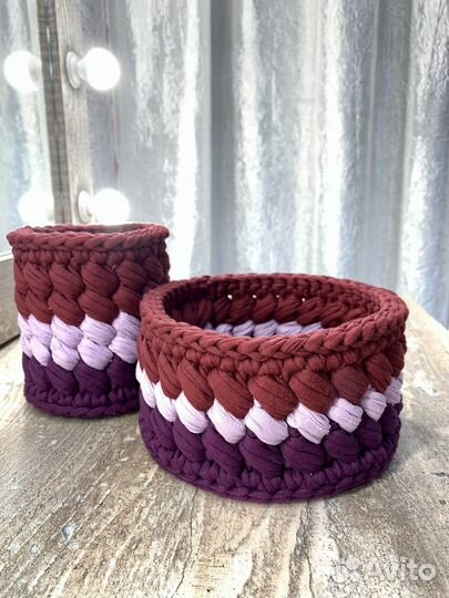 Корзиночки вязаные