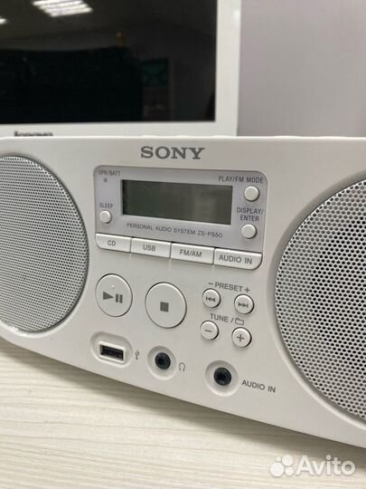 Магнитола Sony ZS-PS50, белый