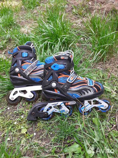 Роликовые коньки раздвижные размер 36-41