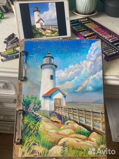 Яркие картины масляной пастелью