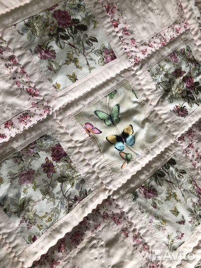 Одеяло детское лоскутное в ретро-стиле