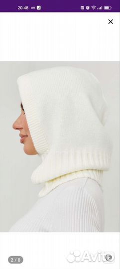 Капор женский вязаный