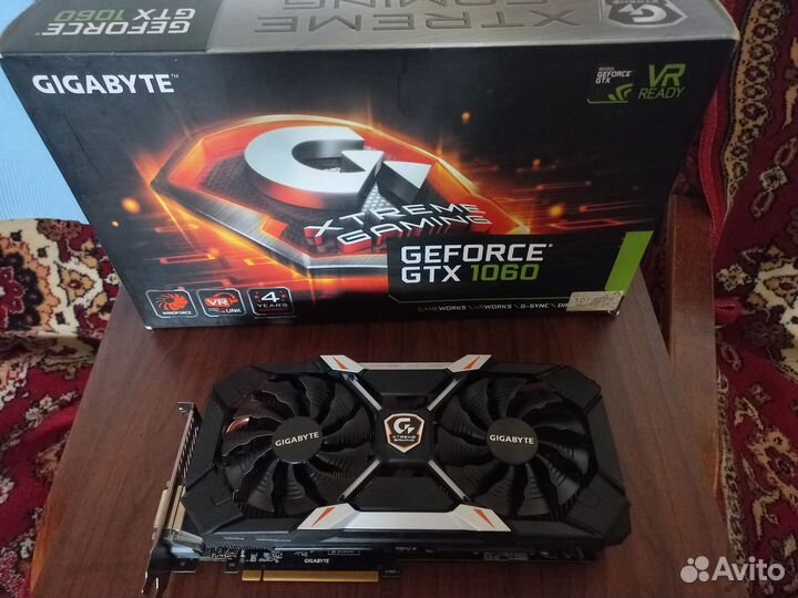 Видеокарта gtx 1060 6gb gigabyte xtreime gaming